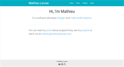 Desktop Screenshot of mathieularose.com